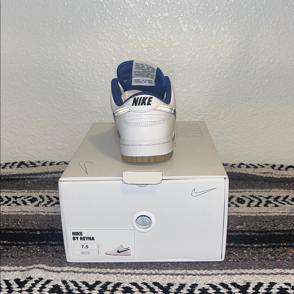 Nike By You White and Blue Shoes - Picture 7 of 7